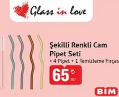 GLASS İN LOVE ŞEKİLLİ RENKLİ CAM PİPET SETİ GLASS İN LOVE ŞEKİLLİ RENKLİ CAM PİPET SETİ